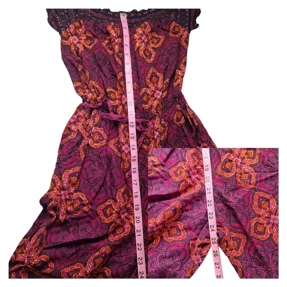 Xhilaration Off the Shoulder Cropped Elastic Waist Jumpsuit Romper Pockets Sz M - Picture 8 of 14